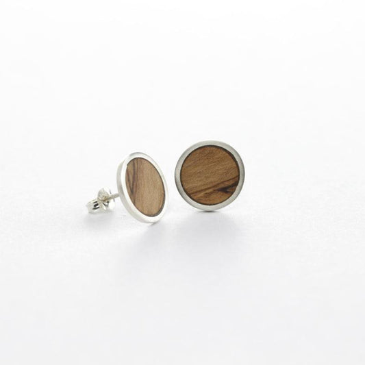 Olivia Circle Inlay Studs - Kay Gray Jewellery 