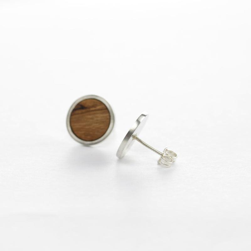 Olivia Circle Inlay Studs - Kay Gray Jewellery 