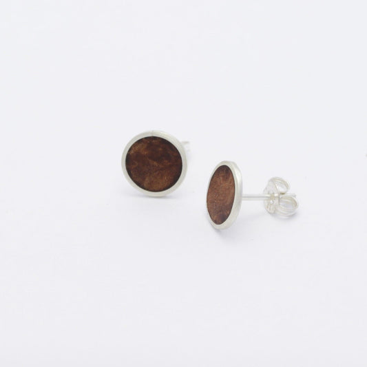Myrtle Circle Inlay Studs - Kay Gray Jewellery 